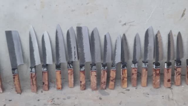 Изготовление сверх острых японских поварских ножей, процесс производства ножей смотреть онлайн
