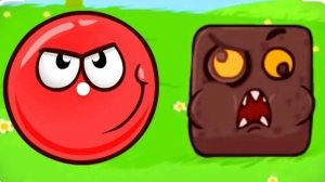 красный шарик против чёрных квадратов