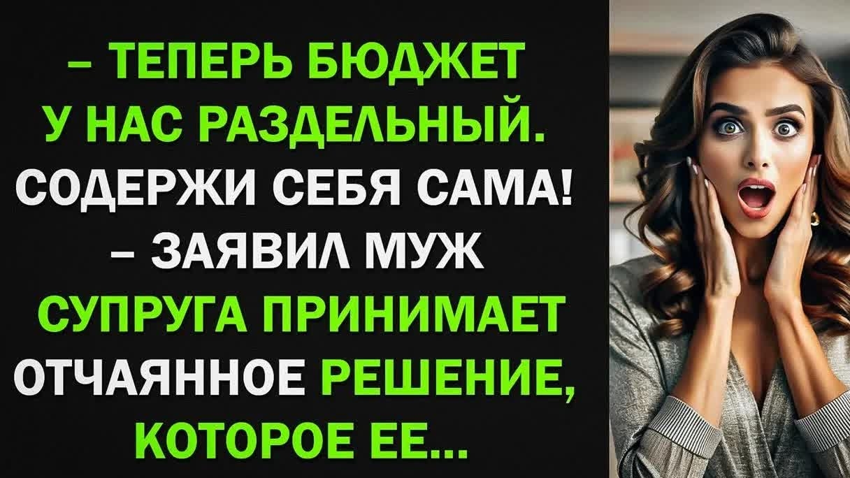 Теперь бюджет у нас раздельный. Содержи себя сама! – заявил муж смотреть онлайн