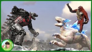 Шимо и Кинг скар против меха Годзиллы