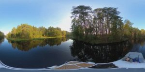 На катере по Волге. Калинов ручей. Река Малая Пудица. Видео 360