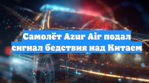 Самолёт Azur Air подал сигнал бедствия над Китаем