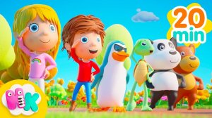 Marche ici, marche là  Trois petits pas en avant  Chansons pour Enfants | HeyKids en Français