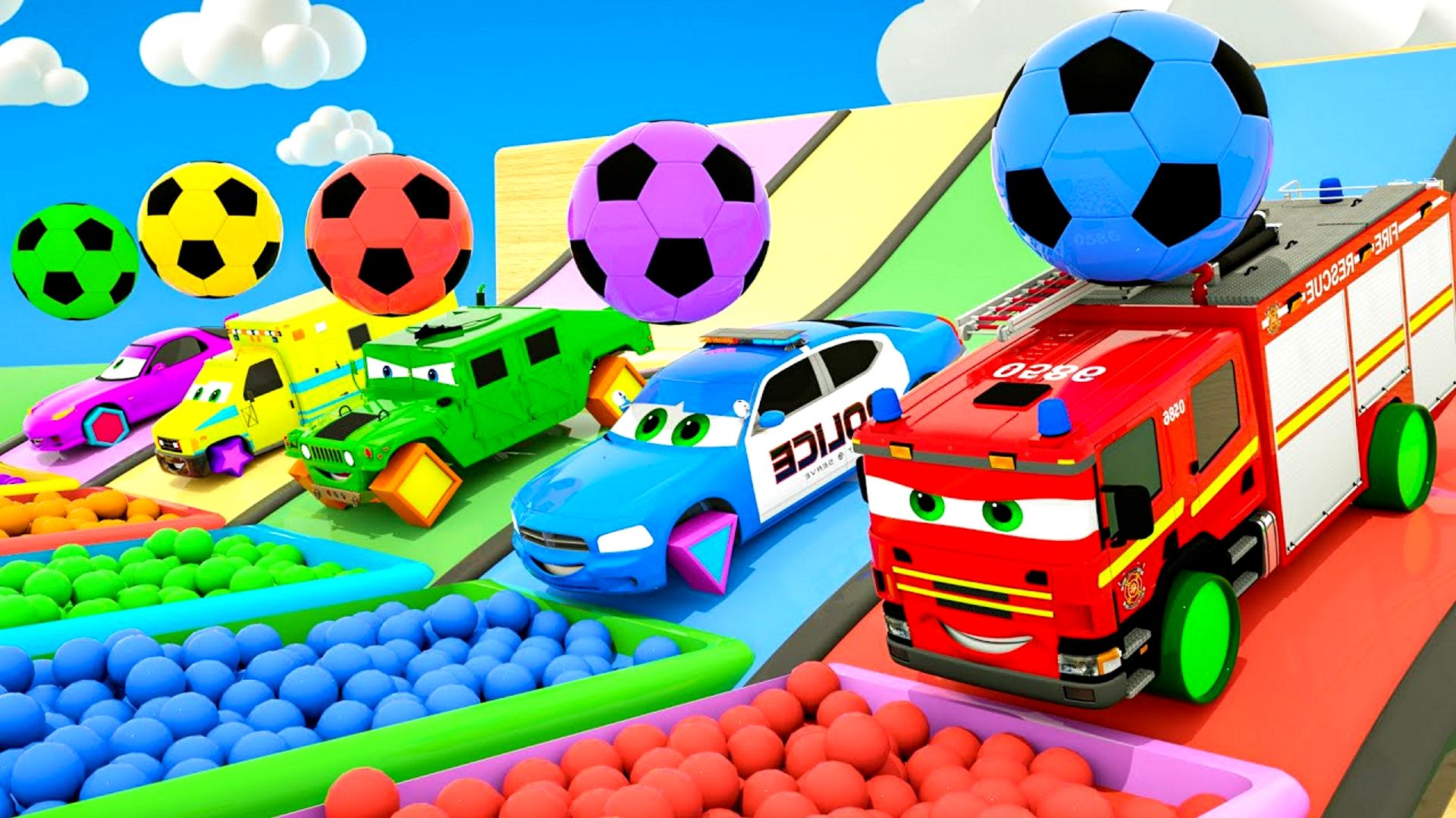 Мультяшки с веселыми песенками для детей и малышей. Мультяшки про машинки для детей и малышей смотреть онлайн