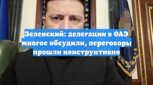 Зеленский: делегации в ОАЭ многое обсудили, переговоры прошли конструктивно