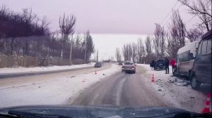 Горловка авария ДТП Кочегарка ланос и 2 буса 24 января 2026 года