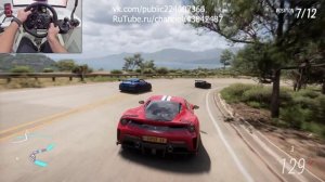🚗🎮 Ferrari 488 Pista против гоночных игрушек | Forza Horizon 5 | Рулевое колесо Logitech G923