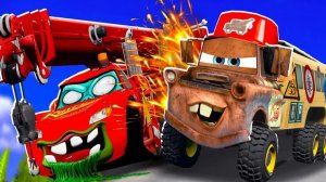 МУЛЬТИКИ ПРО МАШИНКИ. МОЛНИЯ МАКВИН В ПОГОНЕ ЗА ШЕРИФОМ. КОРОЛЬ СКОРОСТИ СНОВА НА ТРАССЕ 🏎️🏎️🏎️