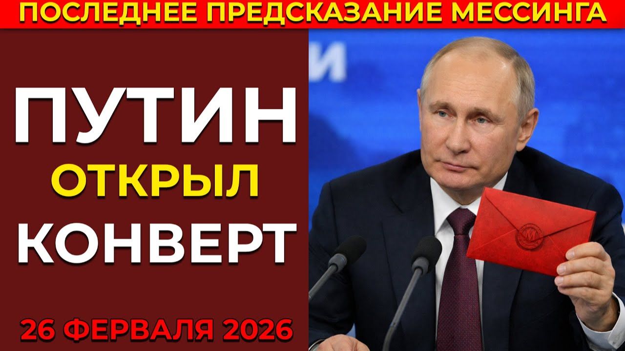 ПУТИН ОТКРЫЛ КОНВЕРТ МЕССИНГА — ЧТО БУДЕТ 26 ФЕВРАЛЯ 2026 смотреть онлайн