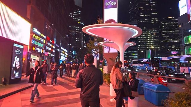 🇰🇷 Сеул, Корея - Ночная прогулка по самому богатому району Сеула - Гангнам смотреть онлайн