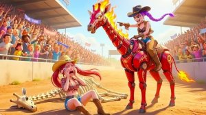 Руми побеждает в гонках на жирафе. Охотники на демонов.