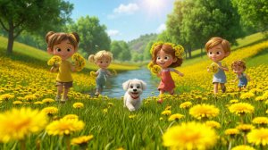 Одуванчик  для детей и малышей, веселая песенка