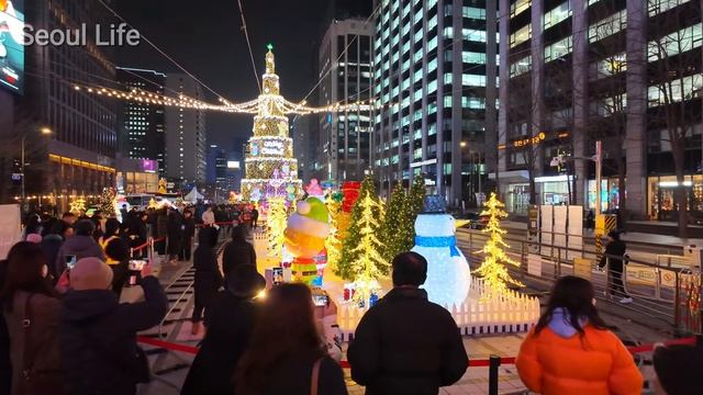🇰🇷 Сеул, Корея - Ночная прогулка в Чхонгечхоне смотреть онлайн
