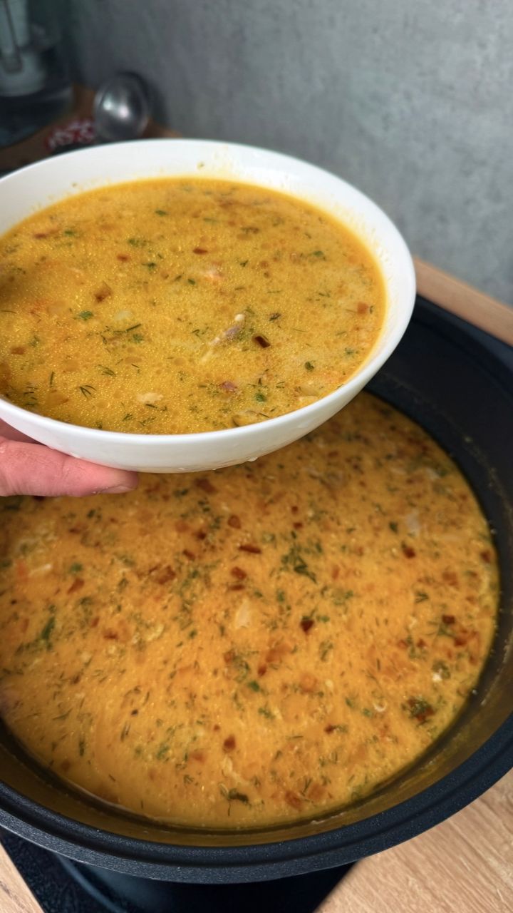 Сырный суп с семгой в казане смотреть онлайн