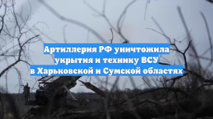 Артиллерия РФ уничтожила укрытия и технику ВСУ в Харьковской и Сумской областях