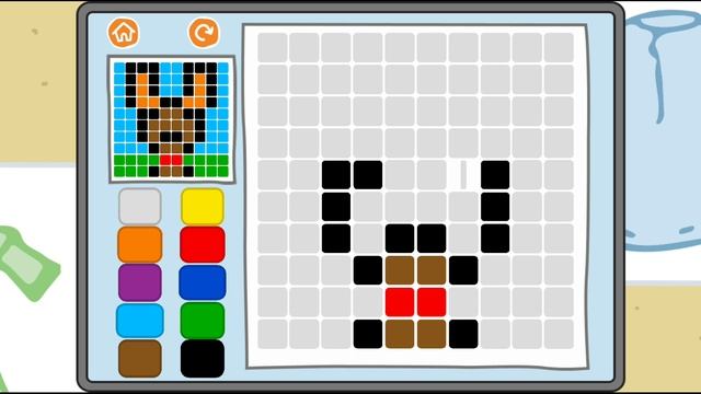 Edujoy Три Кота Раскраска с Мозаикой Игра 2026 смотреть онлайн