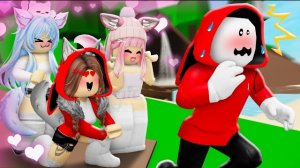 Джей Джей в окружении АЛЬФА-ВОЛКОВ и девушек из Rizz! Анимация Роблокс