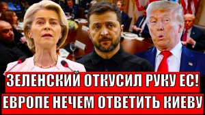 Европа протянула руку, Зеленский ее откусил// Украина нагло поступила с ЕС// Путин такое не допустит