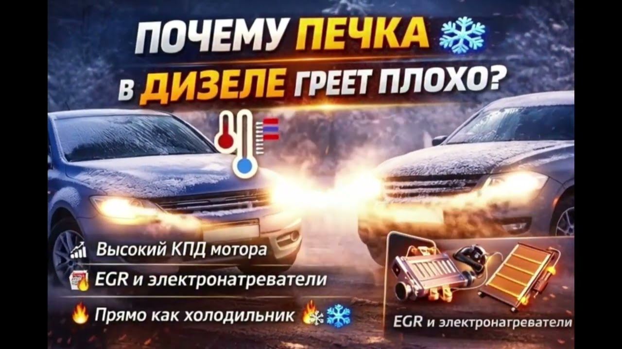 Почему дизель плохо греет салон зимой смотреть онлайн