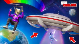 УГНАЛ ЛЕТАЮЩУЮ ТАРЕЛКУ В КОСМОСЕ! УЛЕТЕЛ НА РАКЕТЕ | БИТВА ПАРАШЮТИСТОВ В ГТА 5 ОНЛАЙН