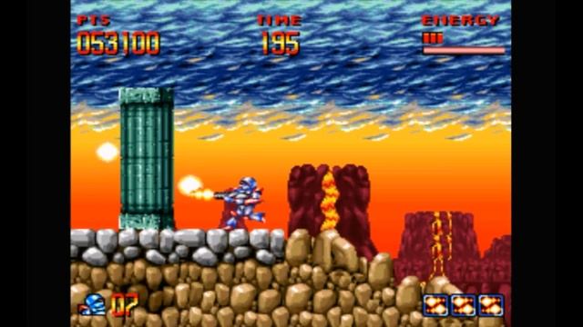 Super Nintendo (Snes) 16-bit Super Turrican Stage 1-3 Прохождение смотреть онлайн