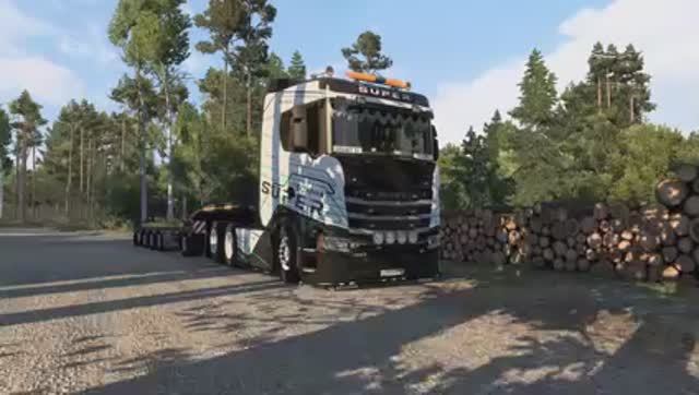 Euro Truck Simulator 2 (Из леса на стройку экскаватор) смотреть онлайн