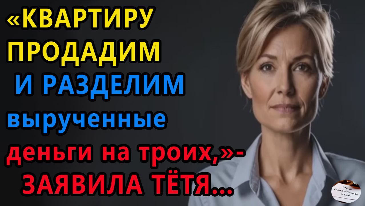Истории из жизни: Квартиру продадим и разделим вырученные деньги на троих Жизненные истории смотреть онлайн