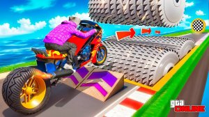 СМОЖЕТ ЛИ САМЫЙ БЫСТРЫЙ БАЙК ПЕРЕПРЫГНУТЬ ОГРОМНУЮ МЯСОРУБКУ В GTA 5? ЭКСПЕРИМЕНТЫ ГТА 5