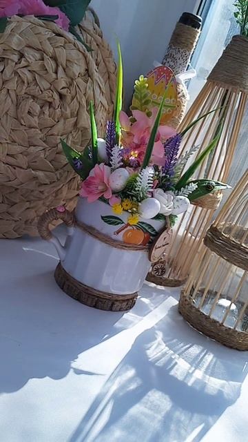 Идея Пасхальной ПОДЕЛКИ СВОИМИ РУКАМИ💐 В КРУЖКЕ. смотреть онлайн