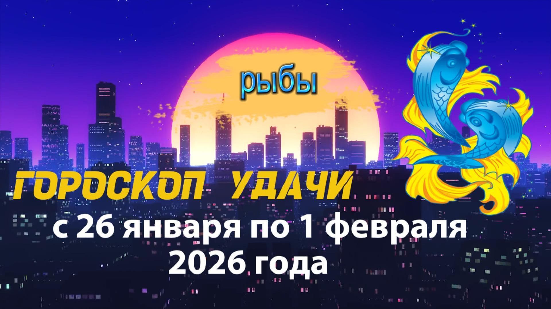 Гороскоп удачи с 26 января по 1 февраля 2026 года. Рыбы смотреть онлайн