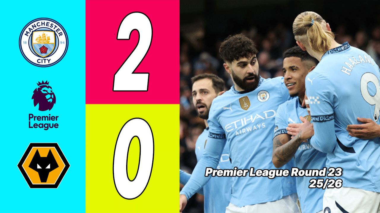 Манчестер Сити — Вулверхэмптон 2:0. Обзор матча. АПЛ 25/26 Тур 23 смотреть онлайн