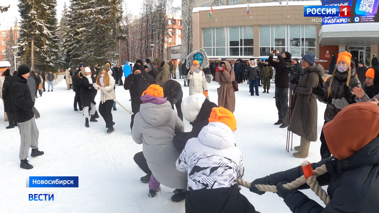 Новосибирские студенты отметили Татьянин день снежной баталией смотреть онлайн