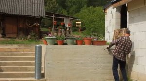 Деревенская жизнь на опушке леса. Новые планы по отделке подпорной стенки. Готовим барбекю