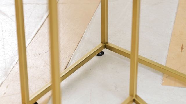 Стол двойной золото, чёрный мрамор смотреть онлайн