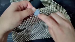 Как прикрепить магнитную застежку к сумке из бусин 1