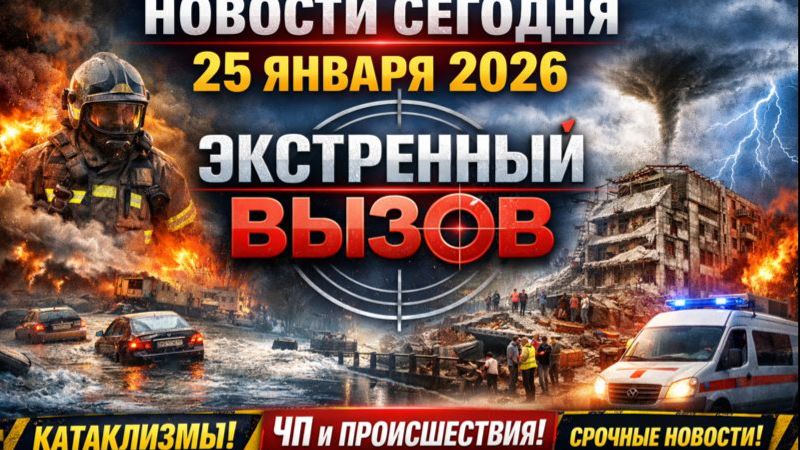 ℹ️ Новости Сегодня 25.01.2026 - Россия, Москва, Экстренный вызов новый выпуск, Катаклизмы, 🇷🇺 смотреть онлайн