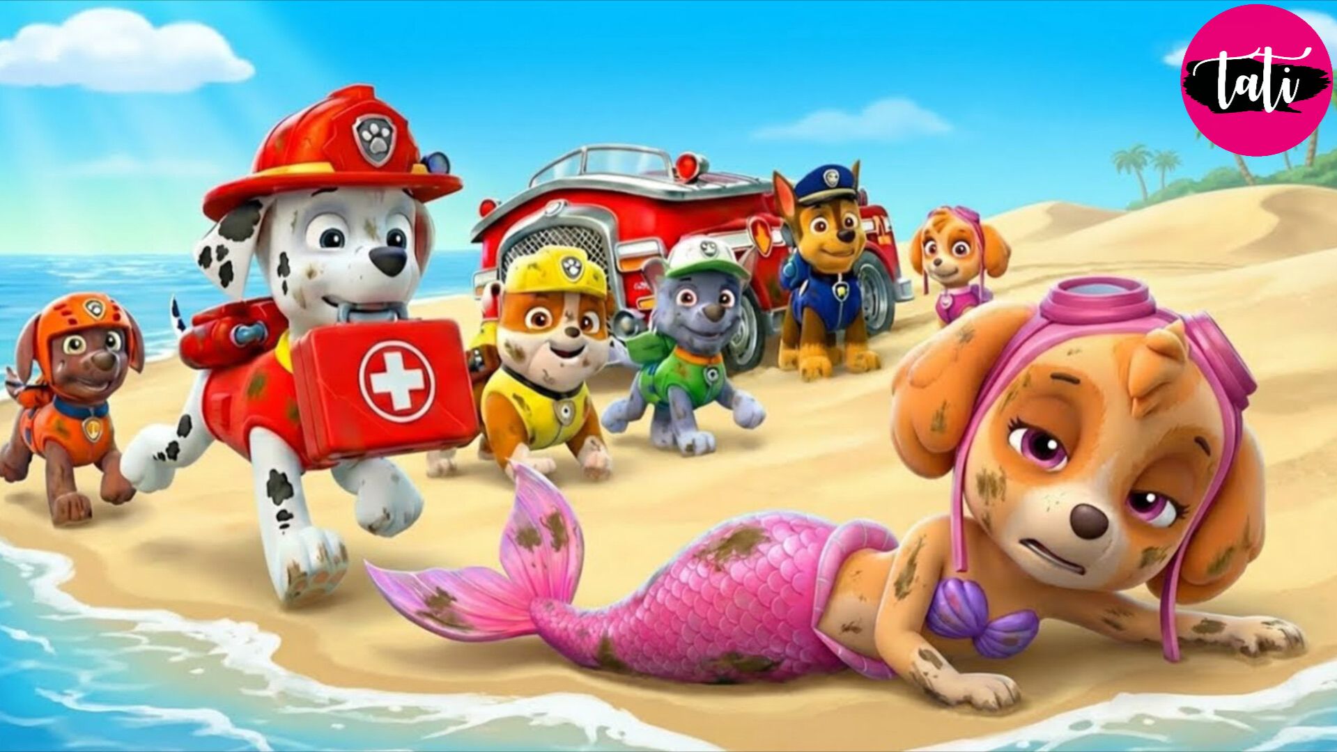 Щенячий патруль и Маршалл. Залипательное видео. Мультфильм для детей и малышей. Анимация 120 смотреть онлайн