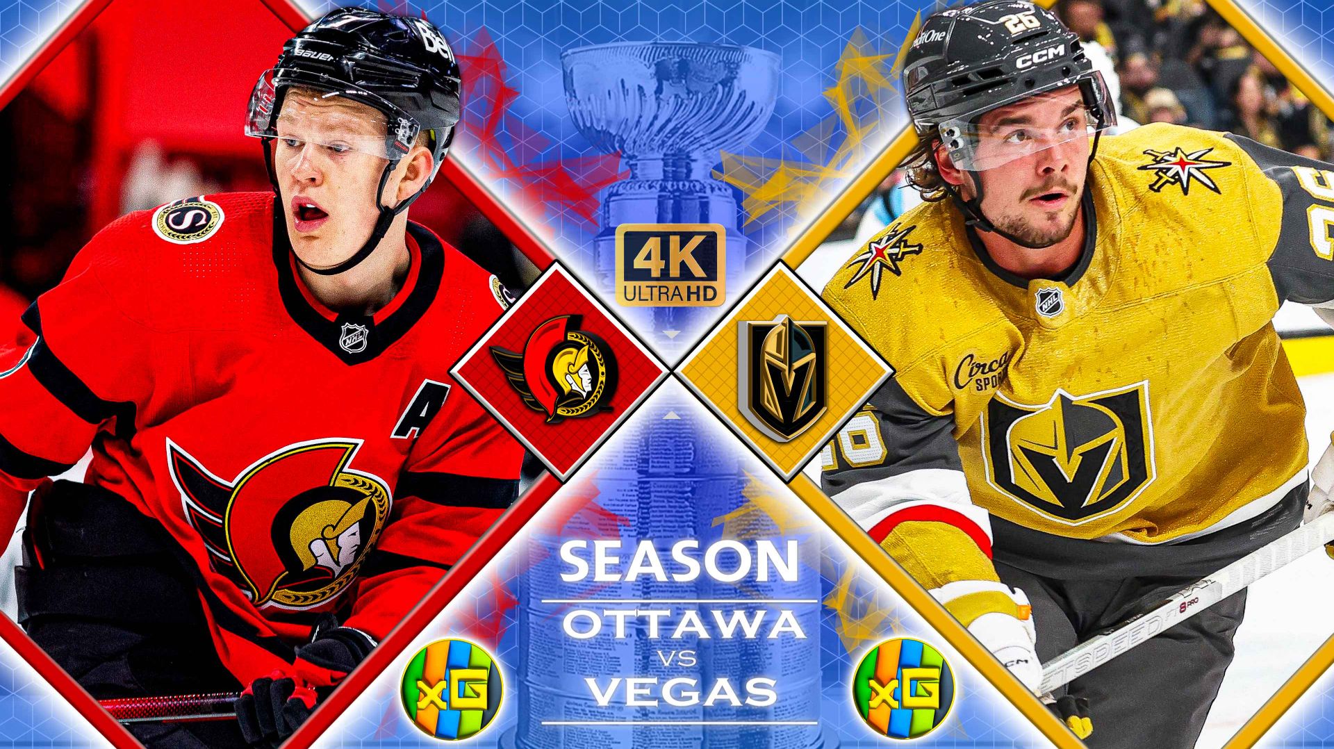 Оттава - Вегас | НХЛ | 25.01.2026 | Прямая трансляция | xG смотреть онлайн