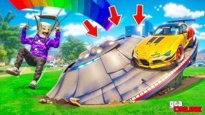 НАШЕЛ ЛЕТАЮЩУЮ ТАРЕЛКУ И ТАЧКУ НА ПАРАШЮТЕ! БИТВА ПАРАШЮТИСОВ В ГТА 5 ОНЛАЙН