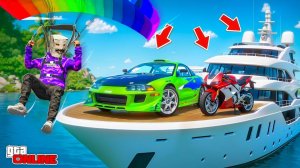 СОБРАЛ САМУЮ БЕЗУМНУЮ КОЛЛЕКЦИЮ НА ПАРАШЮТЕ | ЛОДКА-ТАЧКА-БАЙК! БИТВА ПАРАШЮТИСТОВ В ГТА 5 ОНЛАЙН