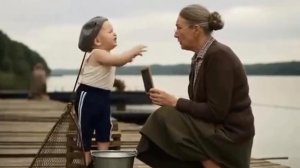 Внук на рыбалке