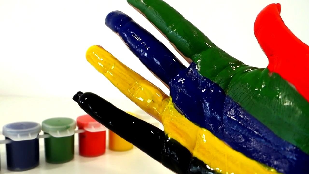 Песня семья пальчиков на русском Пальчиковые краски Учим цвета Развивающее видео Песня для детей смотреть онлайн