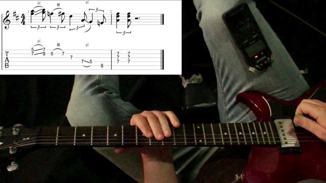 Симпатичный приджазованный блюз lick в Ре мажоре. Разбор. смотреть онлайн