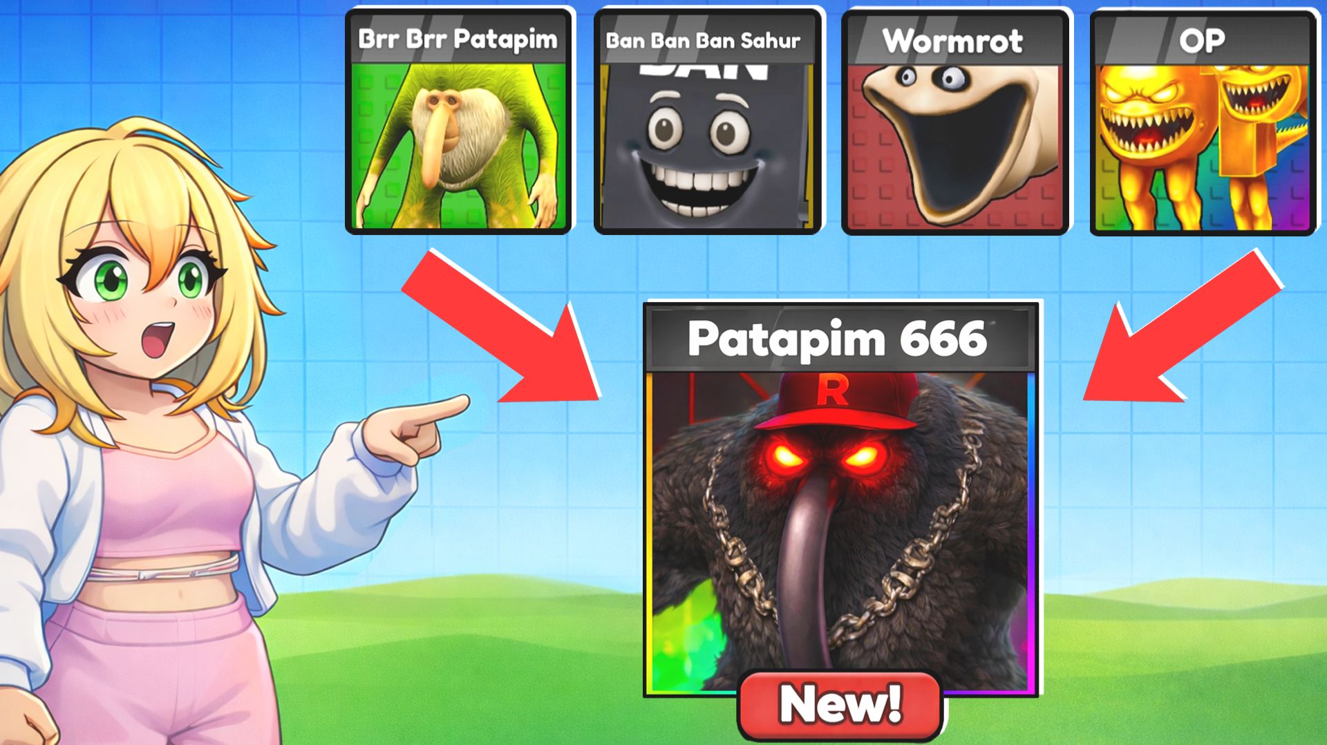 Объедини Брейнротов и получи Patapim 666 в Craft a Brainrot Roblox | БлокиТоки смотреть онлайн