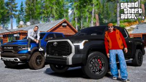 ОТЕЦ И СЫН В GTA 5 - КУПИЛ TOYOTA TUNDRA СО СКРУЧЕННЫМ ПРОБЕГОМ! ПРОВЕРКА НА ПРОХОДИМОСТЬ! 🌊ВОТЕР