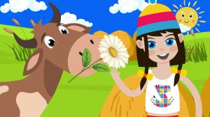 Как говорят домашние животные корова, свинка, лошадка - Голоса домашних животных - Зебра в клеточку