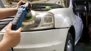 Полировка фар логан.