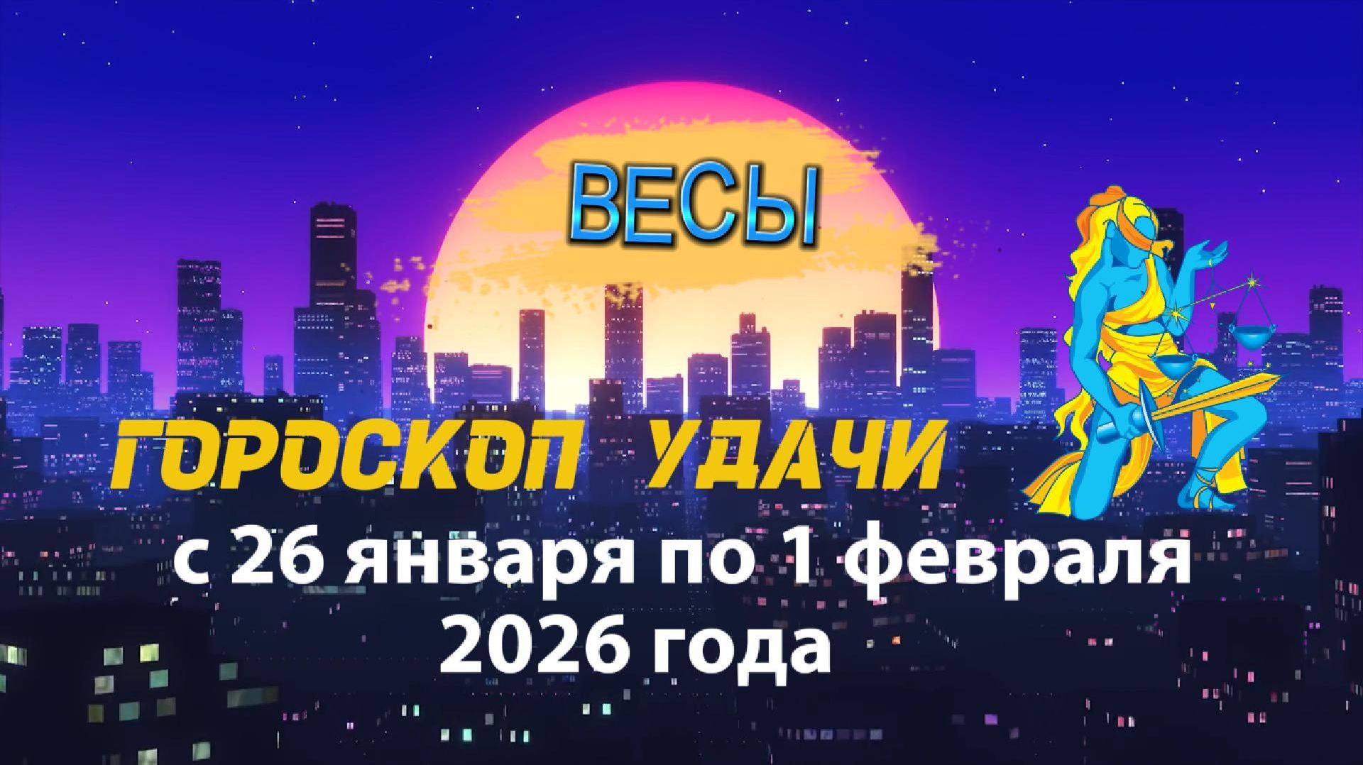 Гороскоп удачи с 26 января по 1 февраля 2026 года. Весы смотреть онлайн