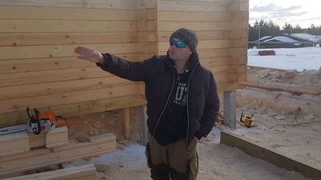 Как сэкономить на брусе при строительстве дома. Деловой остаток. смотреть онлайн