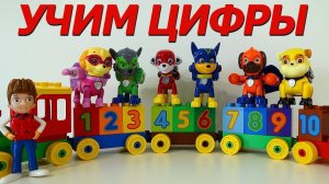 ЩЕНЯЧИЙ ПАТРУЛЬ Мультфильм Паровозик Игрушки для детей Развивающие мультики для малышей Учим Цифры